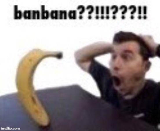 banbana??!!!???!! | image tagged in banbana | made w/ Imgflip meme maker