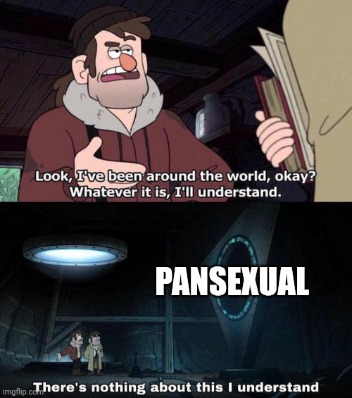 Gravity Falls Understanding | PANSEXUAL | image tagged in gravity falls understanding | made w/ Imgflip meme maker