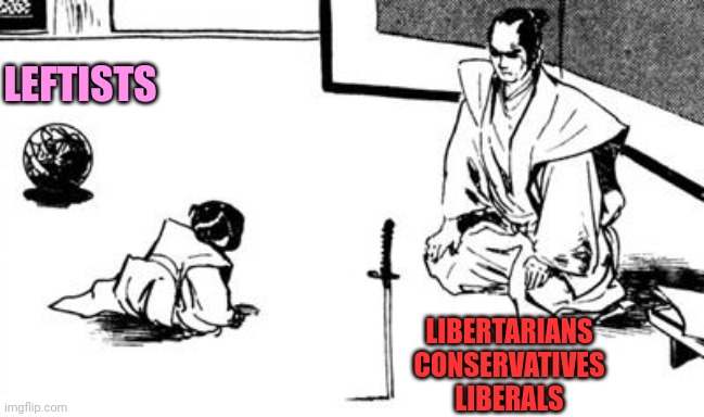 When I was grown I put away childish things, like expecting the government to take care of me. | LEFTISTS; LIBERTARIANS CONSERVATIVES LIBERALS | image tagged in two choices,leftists,conservatives,libertarians,liberals,progressives | made w/ Imgflip meme maker