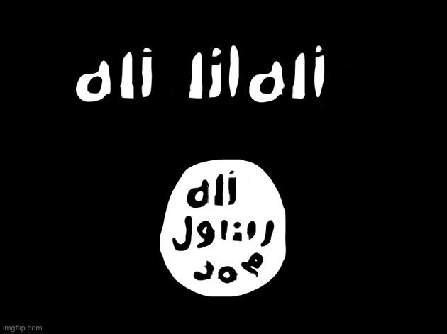 Isis flag but its gibberish english | made w/ Imgflip meme maker