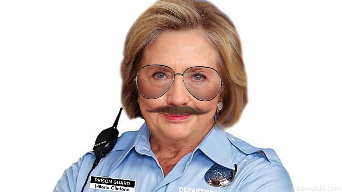 High Quality Ghislaine's new prison guard Hillary Clinton Blank Meme Template