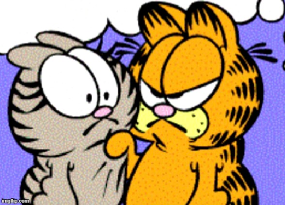 Garfield aggressively holding Nermal | image tagged in garfield aggressively holding nermal | made w/ Imgflip meme maker