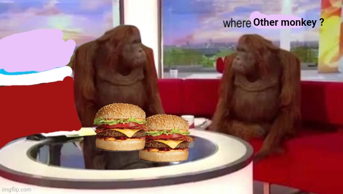 Monkee burgers on sale. | Other monkey ? | image tagged in where banana,100 percent natural,meat,hamburgers | made w/ Imgflip meme maker