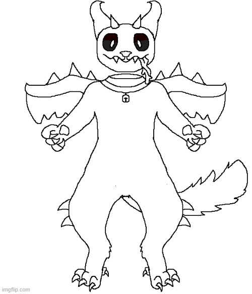 I made a custom demon species! Here's a F2U base :D | made w/ Imgflip meme maker