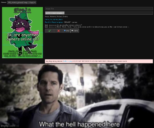 image tagged in what the hell happened here | made w/ Imgflip meme maker