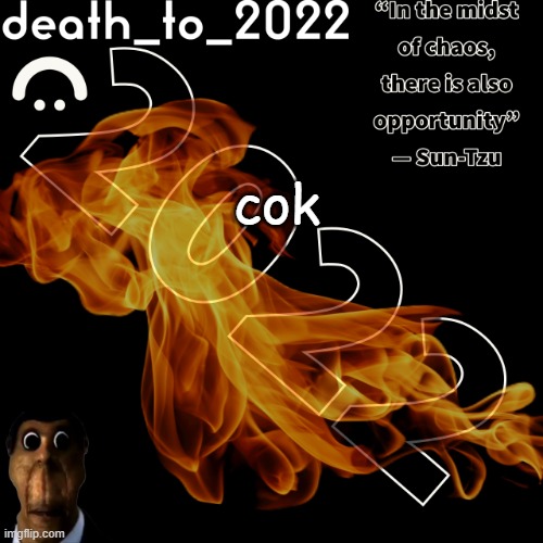 random ass template for some thingy | cok | image tagged in random ass template for some thingy | made w/ Imgflip meme maker