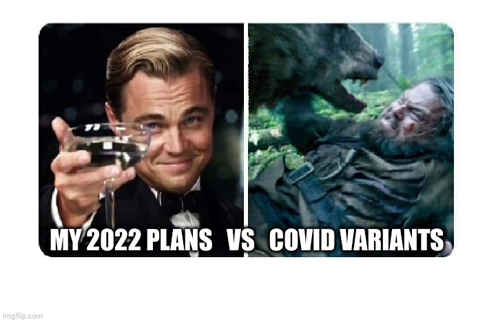MY 2022 PLANS   VS   COVID VARIANTS | image tagged in corona virus | made w/ Imgflip meme maker
