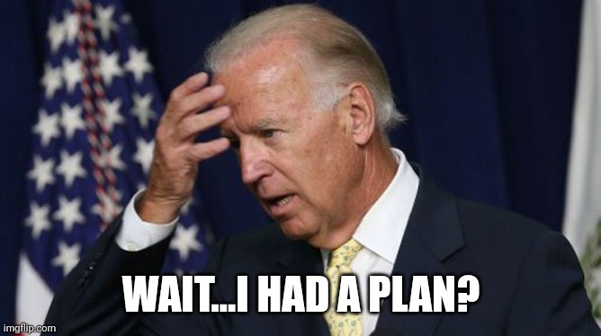 Joe Biden worries | WAIT...I HAD A PLAN? | image tagged in joe biden worries | made w/ Imgflip meme maker