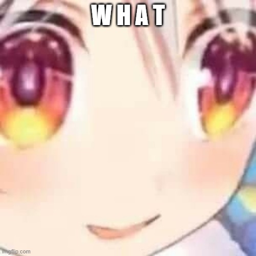 what | W H A T | image tagged in what,what what,anime,reaction meme | made w/ Imgflip meme maker