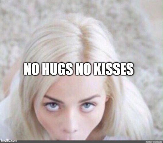 Elsa Jean | NO HUGS NO KISSES | image tagged in elsa jean | made w/ Imgflip meme maker