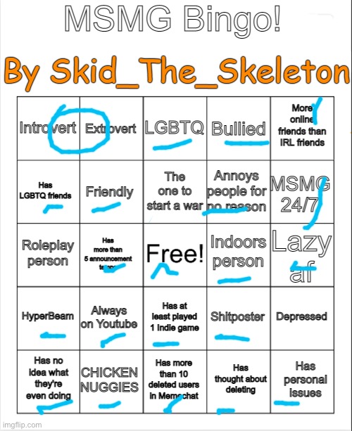 *moans* | image tagged in msmg bingo by skid | made w/ Imgflip meme maker