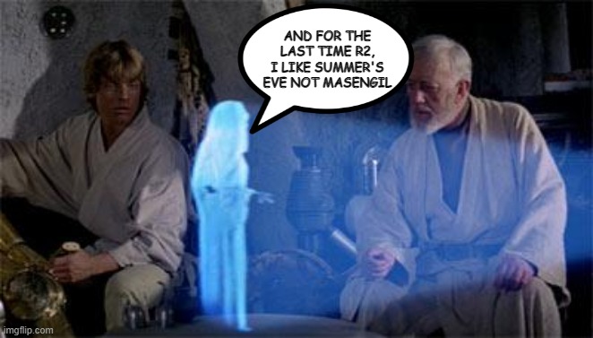 R2 can be a Douche Sometimes | AND FOR THE LAST TIME R2, I LIKE SUMMER'S EVE NOT MASENGIL | image tagged in star wars | made w/ Imgflip meme maker