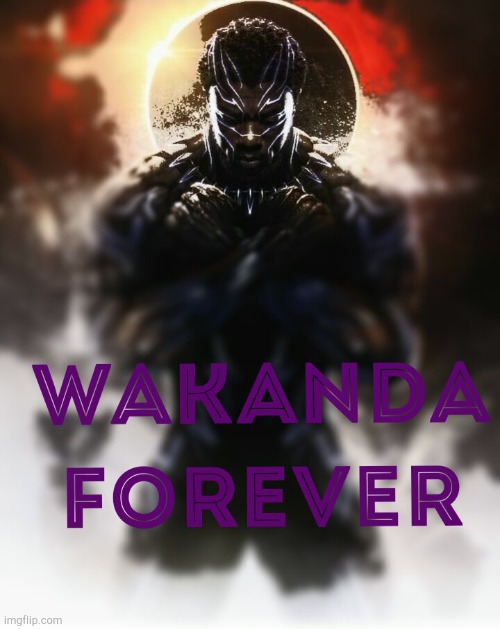 Wakanda forever! In tribute to Chadwick boseman | image tagged in wakanda forever in tribute to chadwick boseman | made w/ Imgflip meme maker