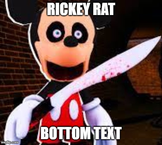 Image Title | RICKEY RAT; BOTTOM TEXT | made w/ Imgflip meme maker