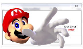 Mario steals your liver Blank Meme Template
