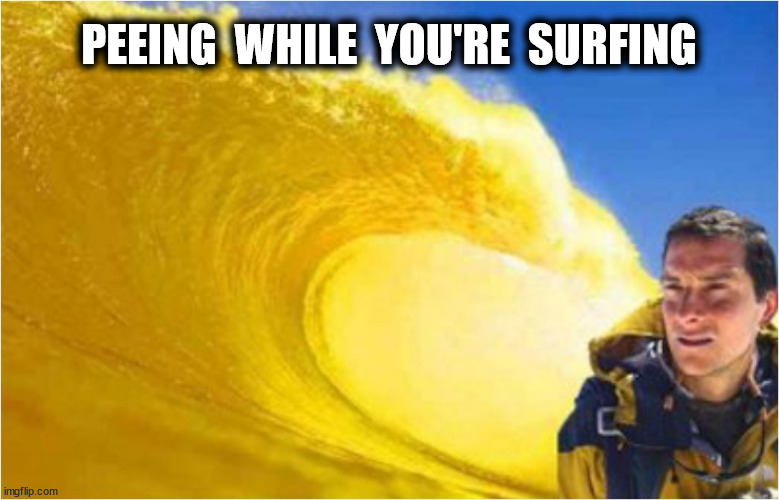 PEEING  WHILE  YOU'RE  SURFING | made w/ Imgflip meme maker