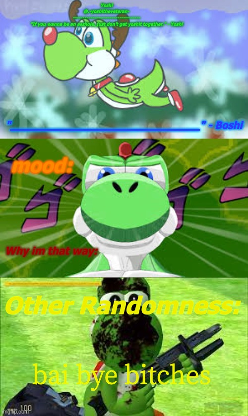 Oh, Mickey-chan! Your cock is enormous! It feels better and better on every thrust! | bai bye bitches | image tagged in yoshi_official announcement temp v18 | made w/ Imgflip meme maker