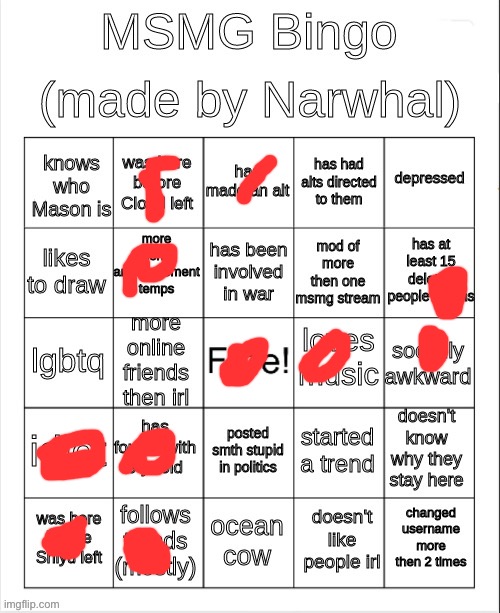 Ye | image tagged in msmg bingo | made w/ Imgflip meme maker