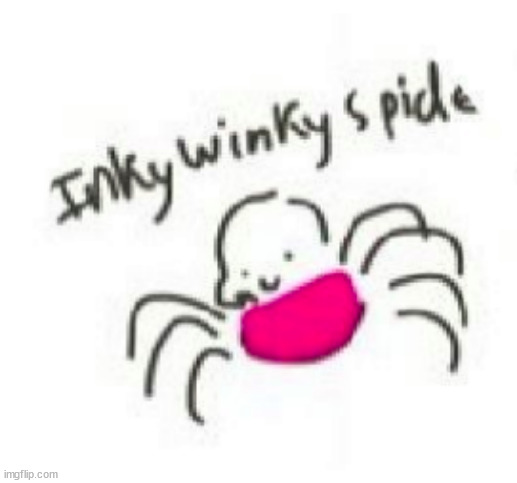 inky winky spider | image tagged in inky winky spider | made w/ Imgflip meme maker