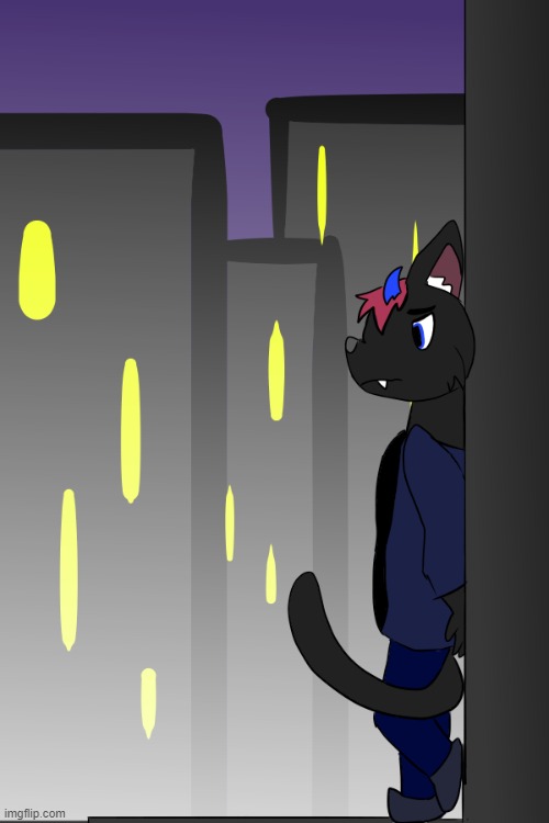 Umbra, art I made for an art trade I did with my friend (yes I got permission to post it) | image tagged in cat,cats,furry,art,drawings | made w/ Imgflip meme maker