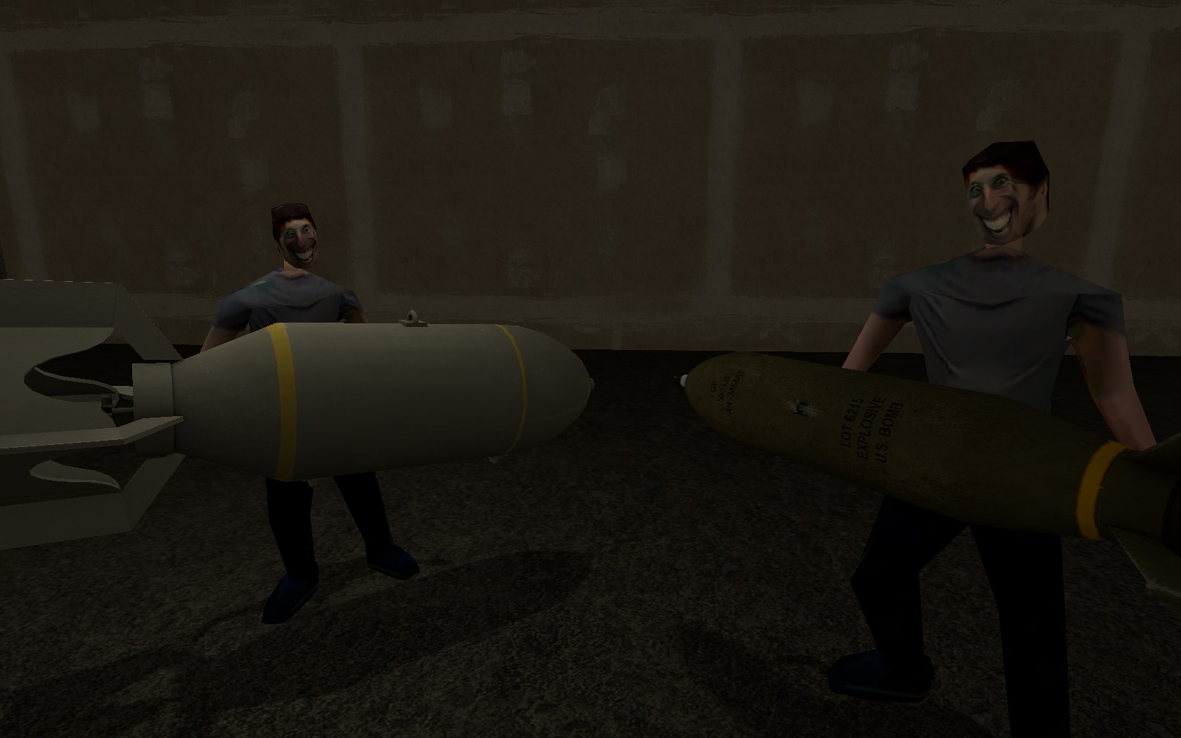 High Quality sus jerma's carrying warheads Blank Meme Template
