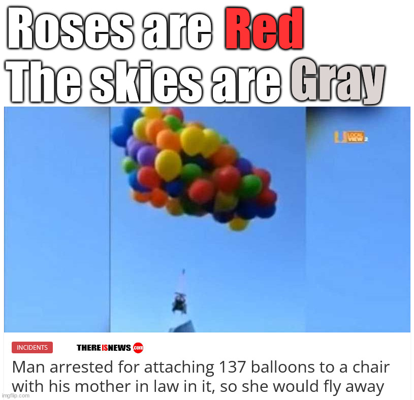 I get what he was doing. |  Roses are; Red; The skies are; Gray | image tagged in poetry,gray,roses are red | made w/ Imgflip meme maker