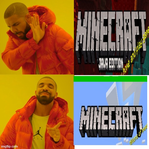 Minecraft editions | image tagged in memes | made w/ Imgflip meme maker