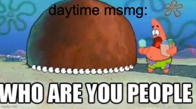 daytime msmg: | made w/ Imgflip meme maker