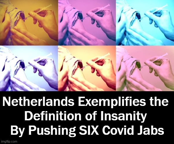 With the lack of efficacy & inherent risks, WHY would anybody take it ONE time much less SIX? | Netherlands Exemplifies the 
Definition of Insanity 
By Pushing SIX Covid Jabs | image tagged in politics,covid vaccine,dangerous,does not protect,six jabs,insanity | made w/ Imgflip meme maker