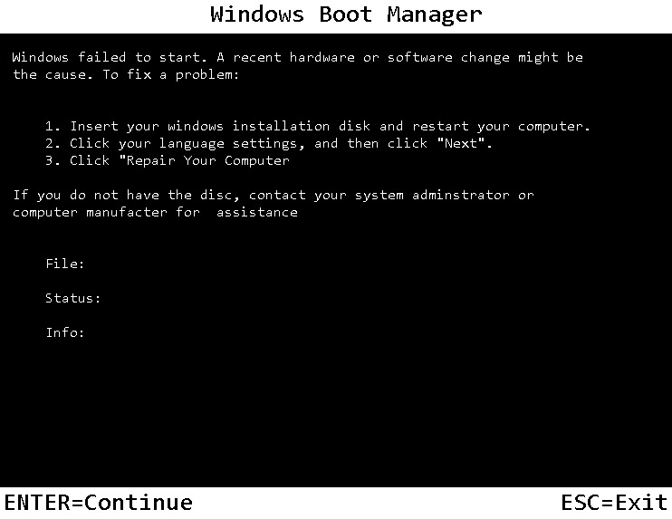 High Quality Windows Boot Manager Blank Meme Template