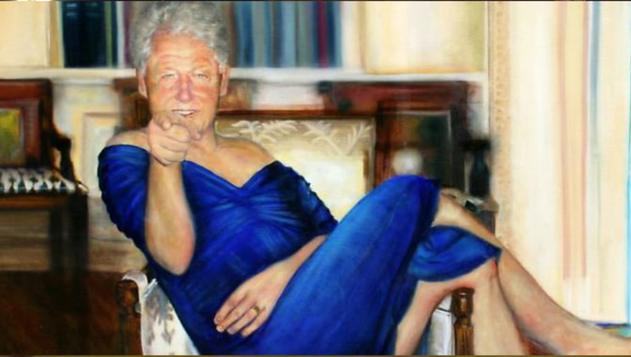 Bill Clinton blue dress Blank Meme Template