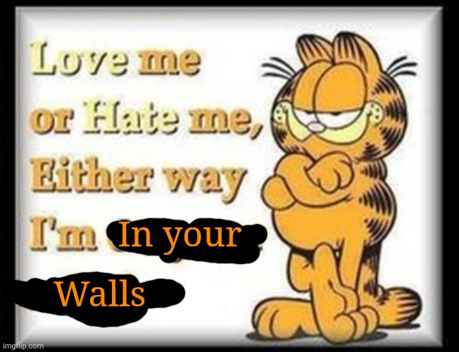 Garfield.jpeg | In your; Walls | made w/ Imgflip meme maker