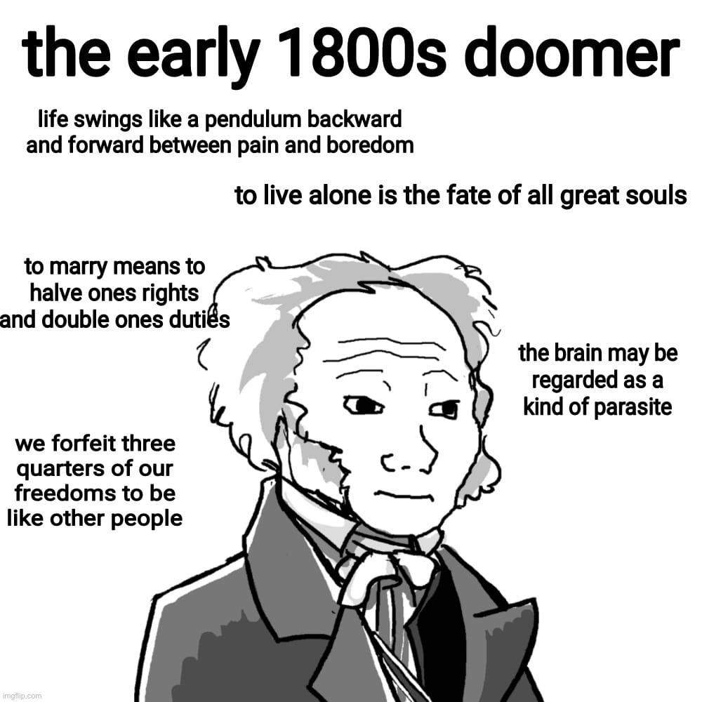 As we prepare for a possible Conservative Party victory, let us find solace in the reflections of the early-1800s doomer | image tagged in the early 1800s doomer,early,1800s,doomer,cp,we're all doomed | made w/ Imgflip meme maker
