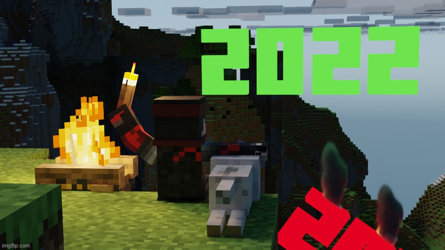 quick thing i made to say goodbye to 2021 | image tagged in say goodbye,2021,minecraft | made w/ Imgflip meme maker