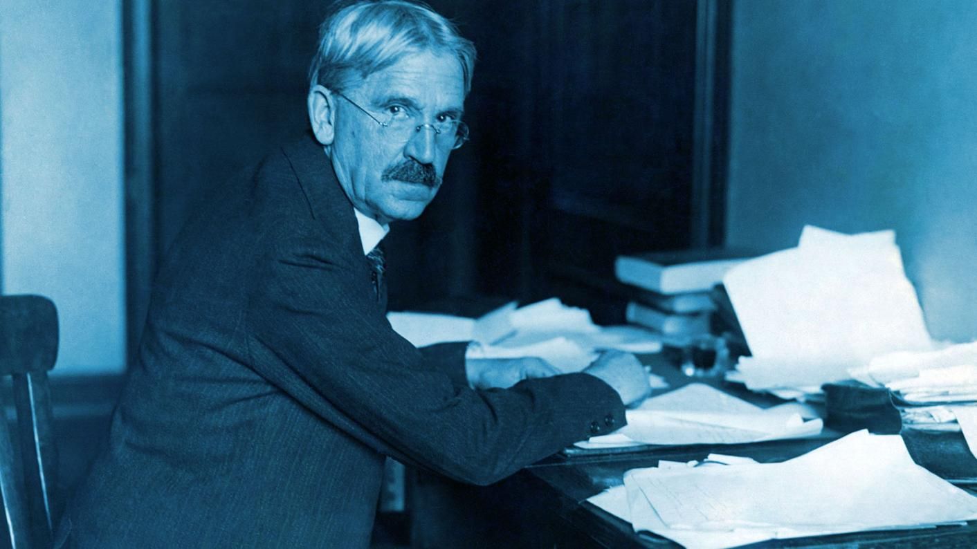 John Dewey at desk Blank Meme Template
