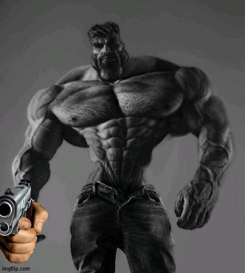 Giga Chad Muscle Meme GIF on Make a GIF