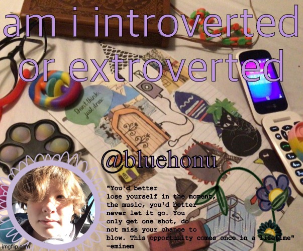honu's aesthetic template | am i introverted or extroverted | image tagged in honu's aesthetic template | made w/ Imgflip meme maker