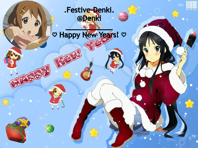 High Quality K-On New Years Blank Meme Template