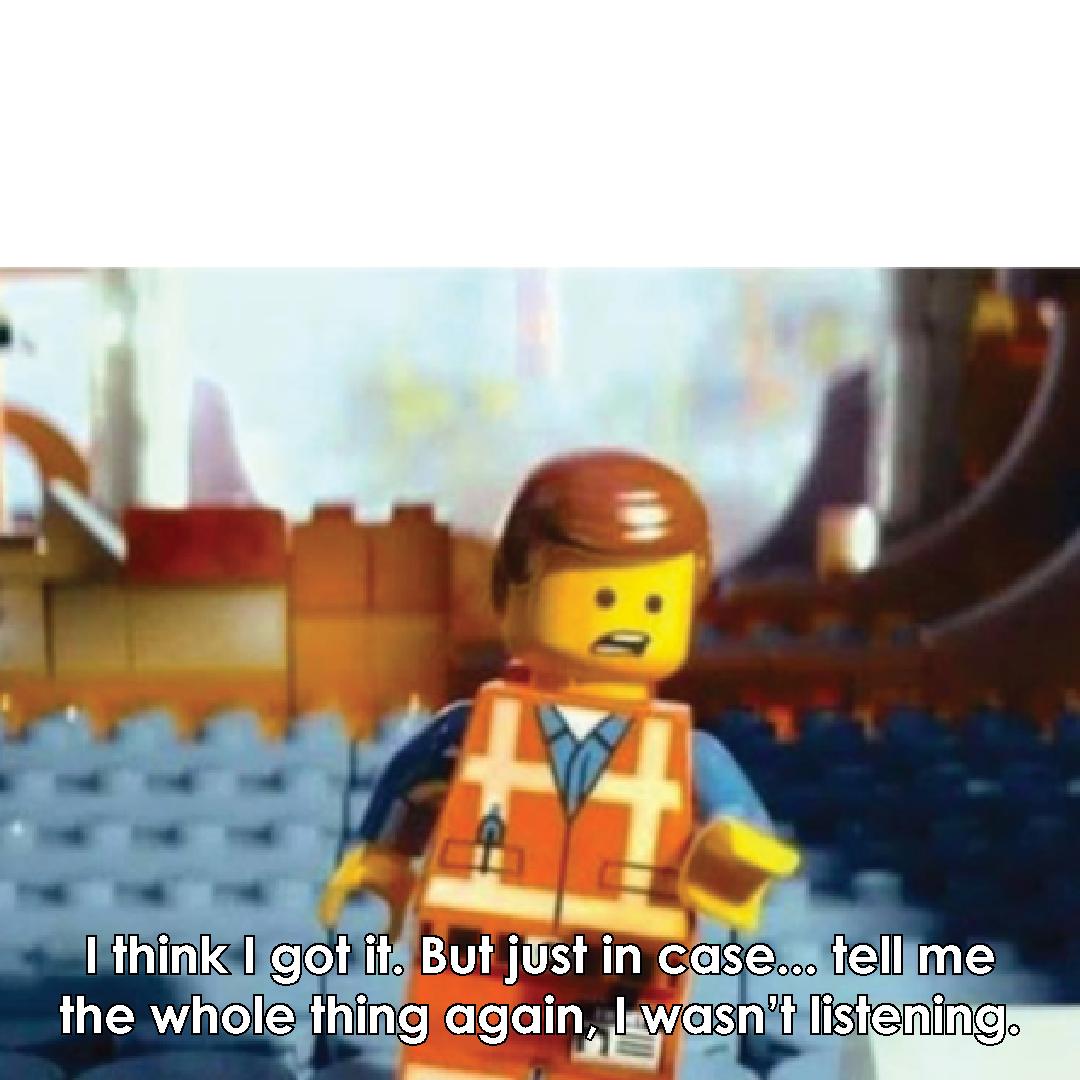 Lego man Blank Meme Template