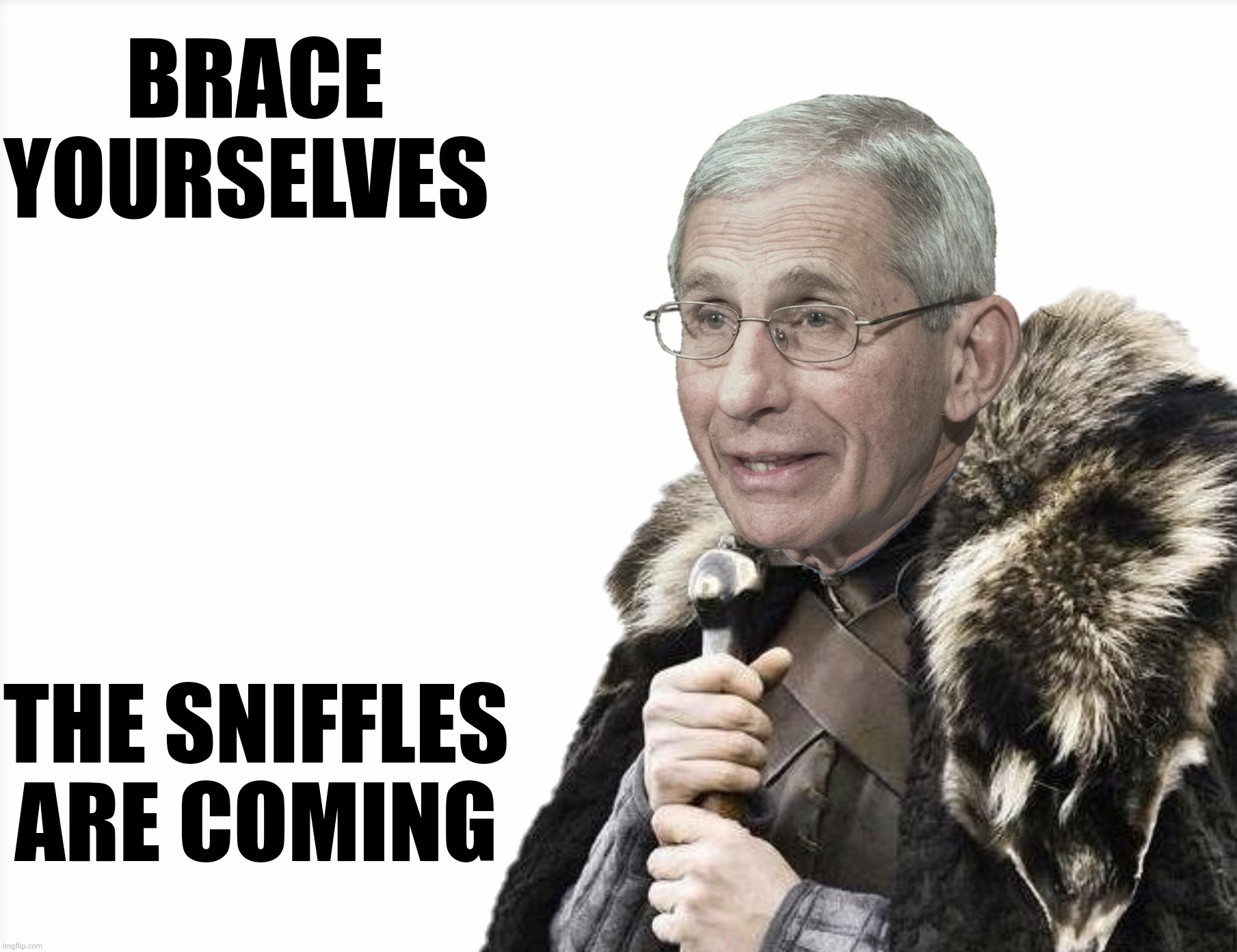 BRACE YOURSELVES THE SNIFFLES ARE COMING | made w/ Imgflip meme maker