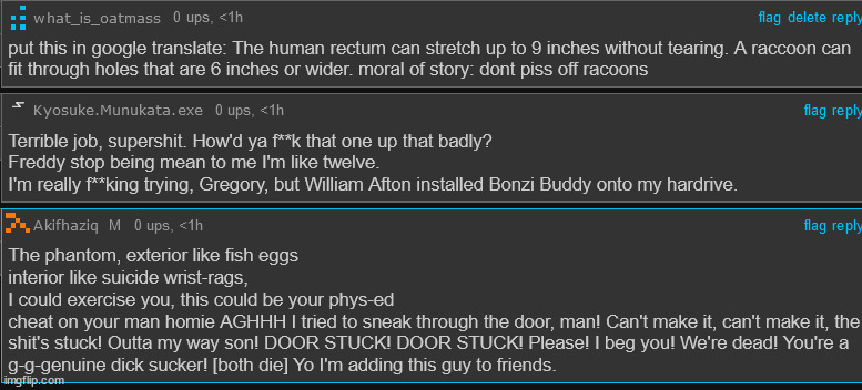 the trio of copypastas | image tagged in lol | made w/ Imgflip meme maker