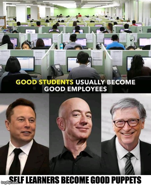 GOOD PUPPETS | SELF LEARNERS BECOME GOOD PUPPETS | image tagged in puppet | made w/ Imgflip meme maker