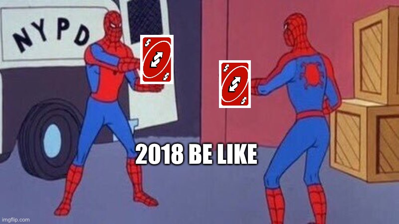 2018 | 2018 BE LIKE | image tagged in spiderman pointing at spiderman,memes | made w/ Imgflip meme maker