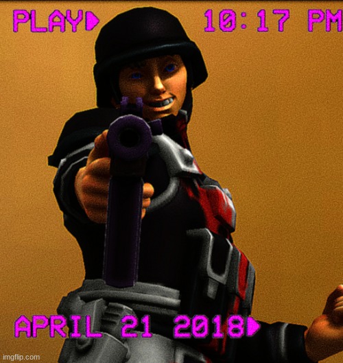 made a vhs thing outta my hero forge character bc bored | made w/ Imgflip meme maker