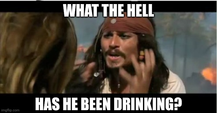 Why Is The Rum Gone Meme | WHAT THE HELL HAS HE BEEN DRINKING? | image tagged in memes,why is the rum gone | made w/ Imgflip meme maker
