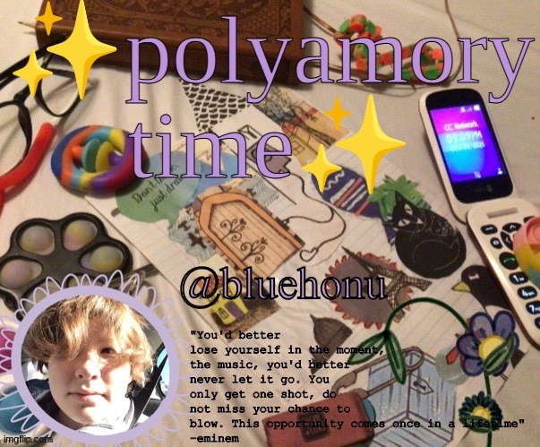 ✨✨✨✨✨✨✨✨✨✨✨ | ✨polyamory time✨ | image tagged in honu's aesthetic template | made w/ Imgflip meme maker