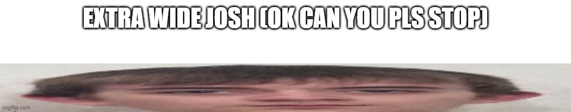   | EXTRA WIDE JOSH (OK CAN YOU PLS STOP) | made w/ Imgflip meme maker