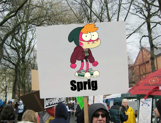 Blank protest sign | Sprig | image tagged in blank protest sign | made w/ Imgflip meme maker