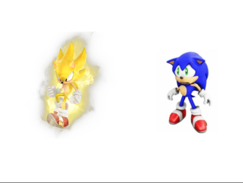 Super Sonic vs. Sad Sonic Blank Meme Template