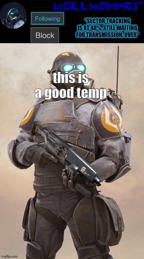 this is a good temp | image tagged in wallhammer temp | made w/ Imgflip meme maker